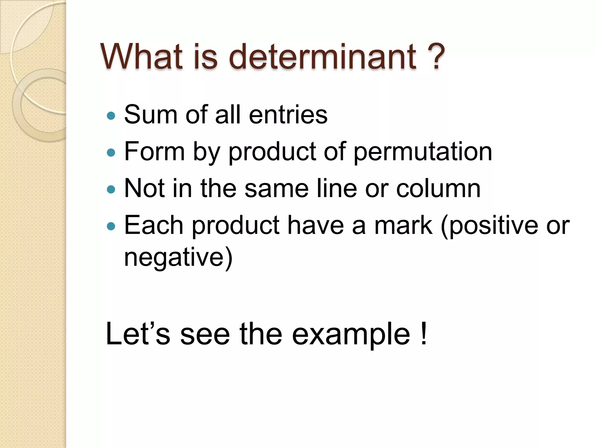Determinant | PPTX