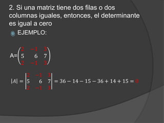 Propiedades de los determinantes | PPTX