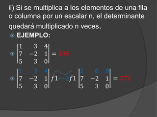 Propiedades de los determinantes | PPTX