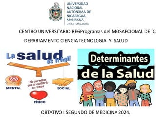 DEPARTAMENTO CIENCIA TECNOLOGIA Y SALUD
CENTRO UNIVERSITARIO REGProgramas del MOSAFCIONAL DE CA
OBTATIVO I SEGUNDO DE MEDICINA 2024.
 