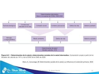 5/6/17 EVS Holístico - Dr. Hiram Martín 15
Otero, A., Zunzunegui, M. Determinantes sociales de la salud y su influencia en la atención primaria. 2010
 