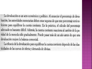 Determinantes tipos de cambios