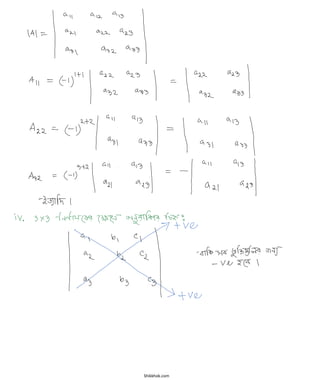HSC Algebra Lec 04 Determinant | PDF