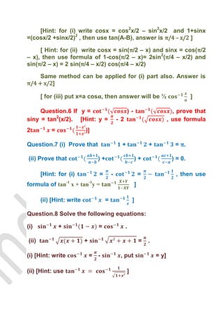 Assignments For Class Xii