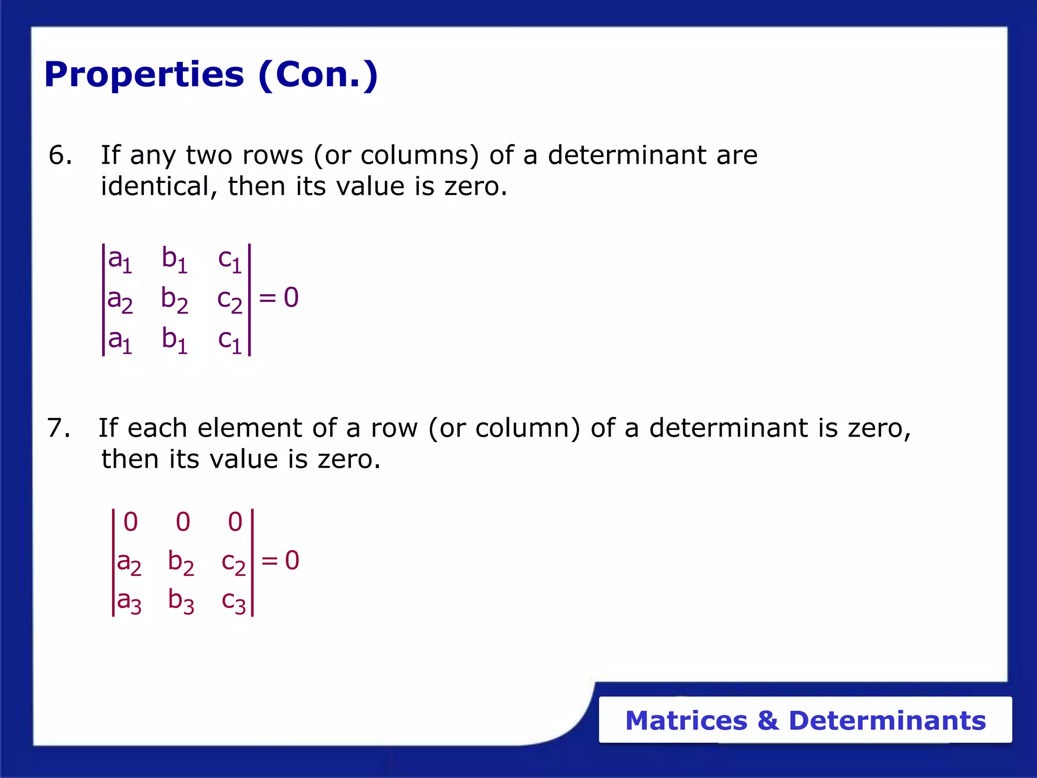 Determinants and matrices.ppt | Physics | Science