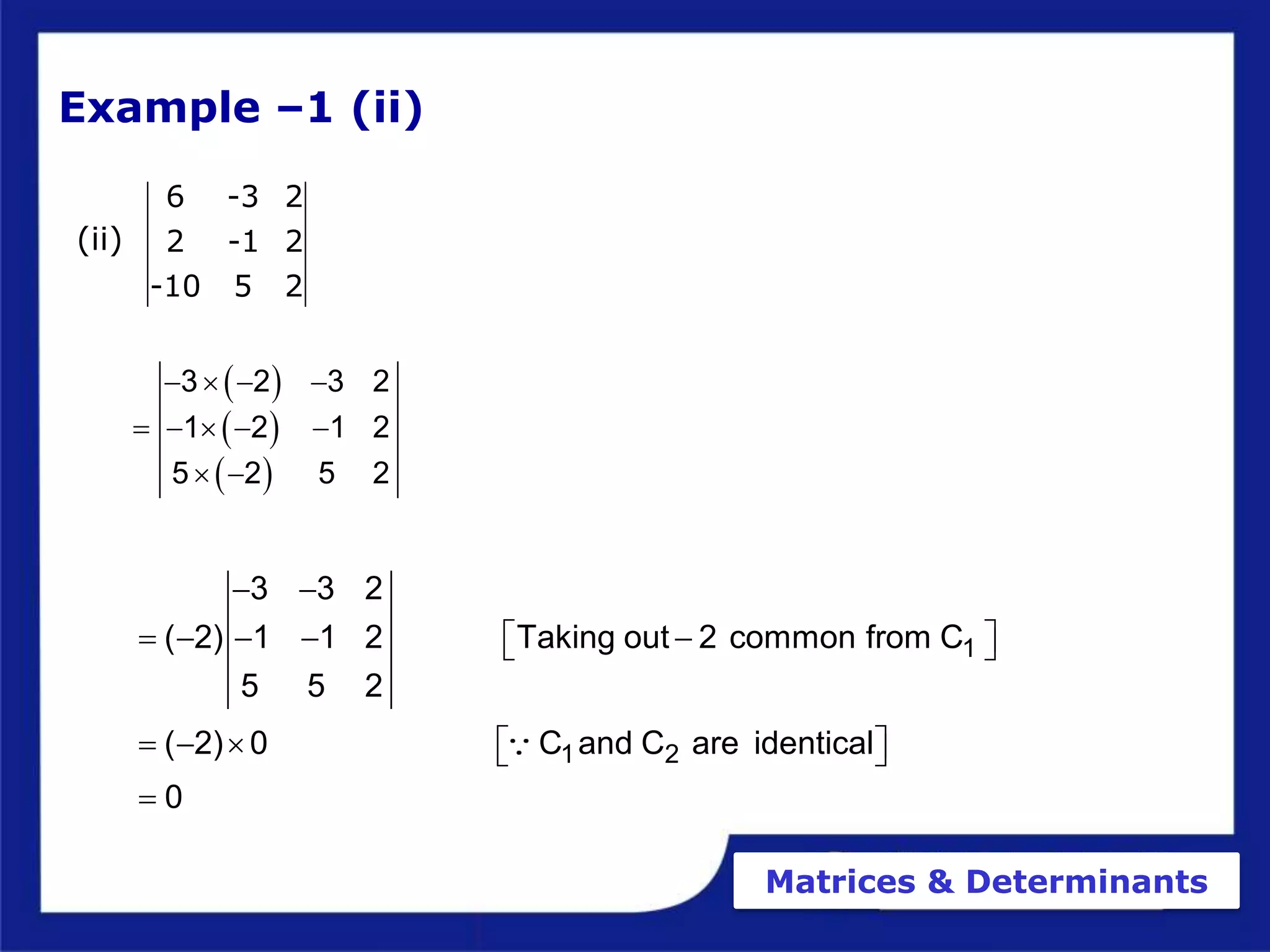 Determinants and matrices.ppt | Physics | Science