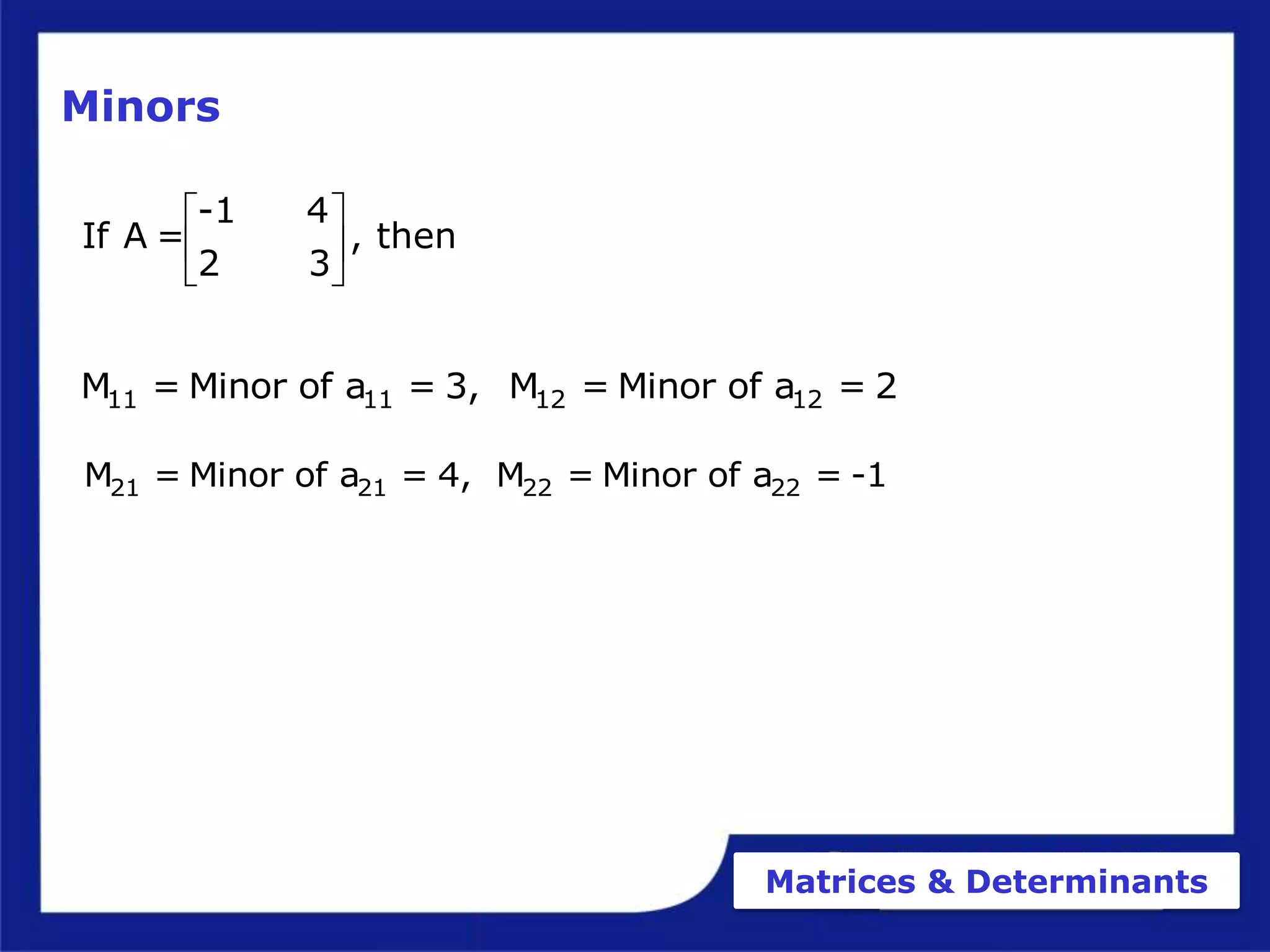 Determinants and matrices.ppt | Physics | Science