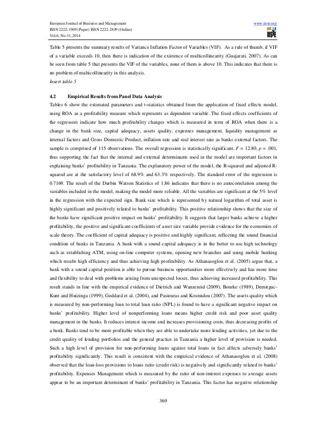 determinants of bank profitability in nigeria 31 determinants of bank profitability table 2 presents the results of the profitability model for croatian banks estimated by using the first-differenced gmm. determinants of bank profitability in nigeria 31 determinants of bank profitability table 2 presents the results of the profitability model for croatian banks estimated by using the first-differenced gmm.