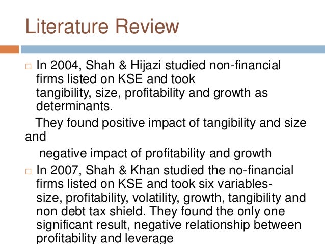 Determinants capital structure dissertation