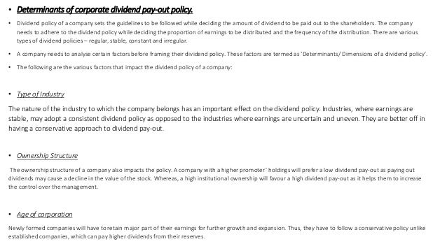thesis on determinants of dividend policy Abstract objective – the objective of this article is to identify the determinants of non-financial companies' dividend policy of the portuguese. thesis on determinants of dividend policy Abstract objective – the objective of this article is to identify the determinants of non-financial companies' dividend policy of the portuguese.