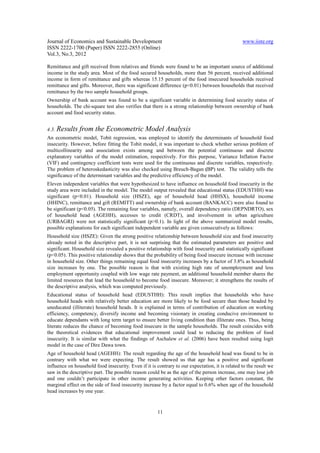 Determinants of food insecurity in addis ababa city, ethiopia | PDF