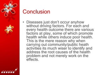 Determinants of health as used in community health nursing | PDF