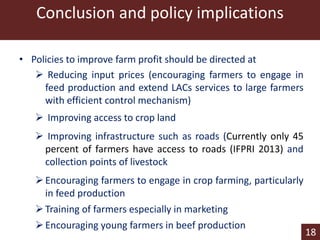 Determinants of profit efficiency among smallholder beef producers in Botswana