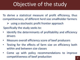 Determinants of profit efficiency among smallholder beef producers in Botswana