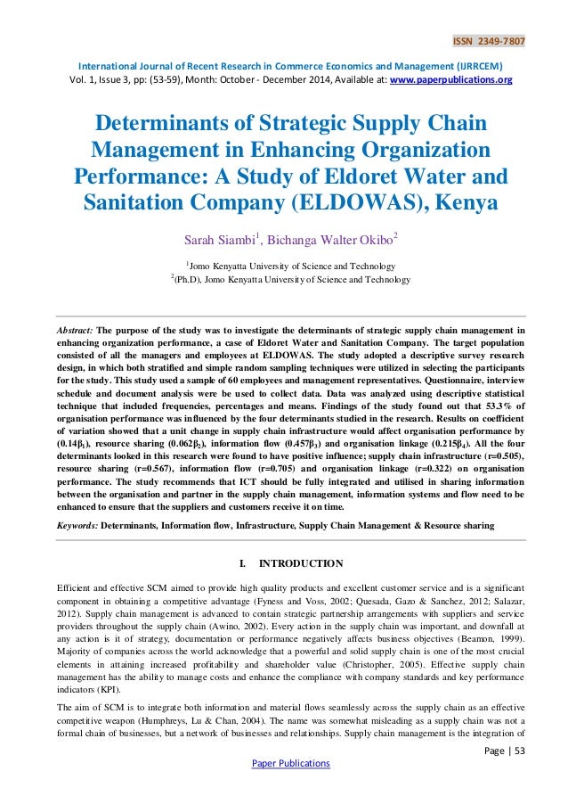 supply chain management dissertation sample