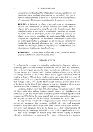 Determinants of Student Loyalty in Higher Education A Tested ...