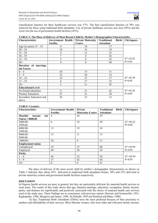 Determinants of use of maternal health care services in a rural ...