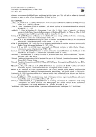 Determinants of use of maternal health care services in a rural ...