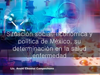 Lic. Anahi Chontal Campechano
Situación social, económica y
política de México, su
determinación en la salud
enfermedad
 