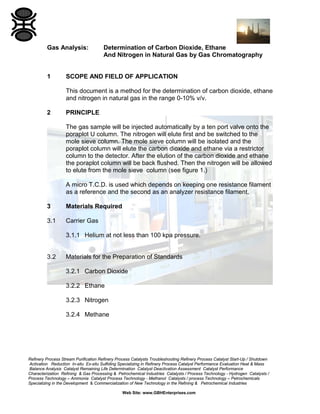 Determination of Carbon Dioxide, Ethane And Nitrogen in Natural Gas by ...