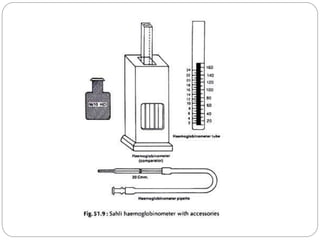 Determination of haemoglobin | PPTX