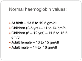 Normal Hemo Determination of haemoglobin | PPTX