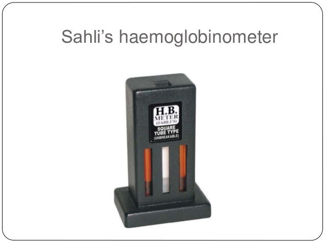 Determination of haemoglobin diagram of stirring rod 