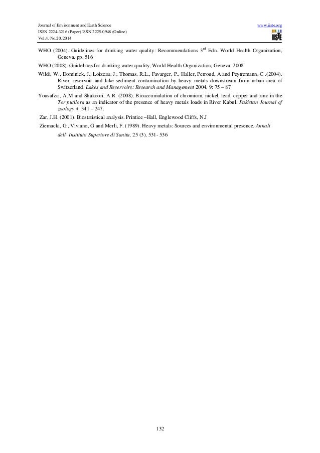 Determination Of Heavy Metals In Drinking Water Determination Of Heavy Metals In Drinking Water