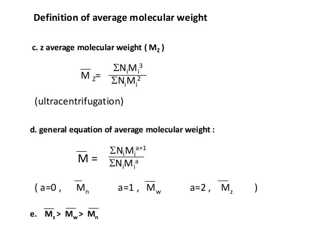 Determination Of Molecular Weight Of Polymers By Visometry