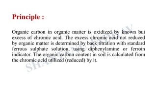 Determine soil organic matter content | PPT