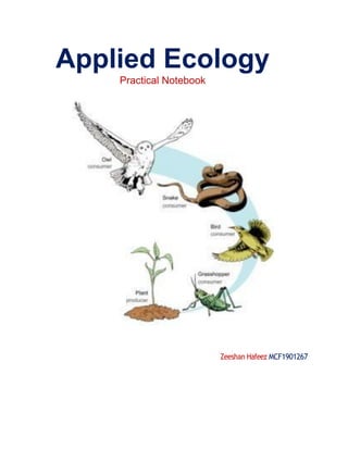 Applied Ecology
Practical Notebook
Zeeshan Hafeez MCF1901267
 