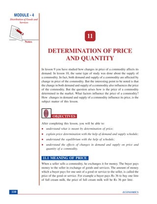 price determination and simple applications | pptx... Determination of price and quantity | PDF