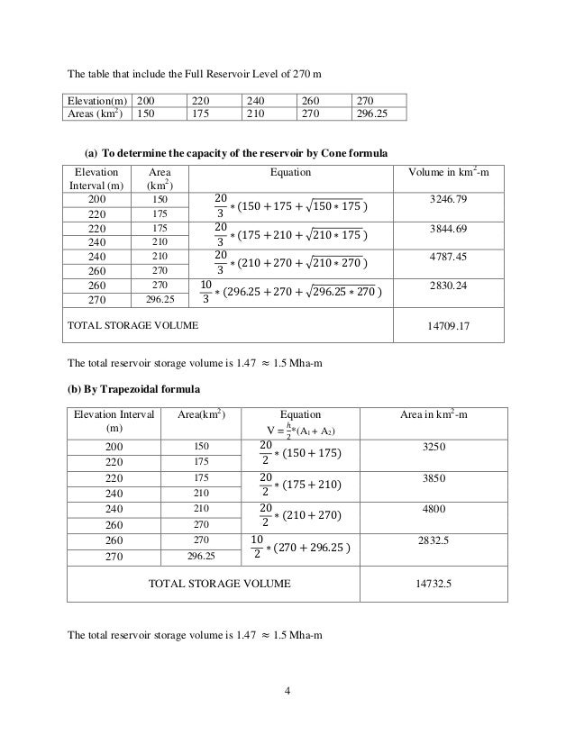 Determination of reservoir storage capacity