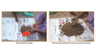 Collection and processing of soil  samples for analysis