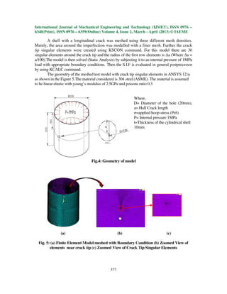 Determination of stress intensity factor for a crack emanating from a ...
