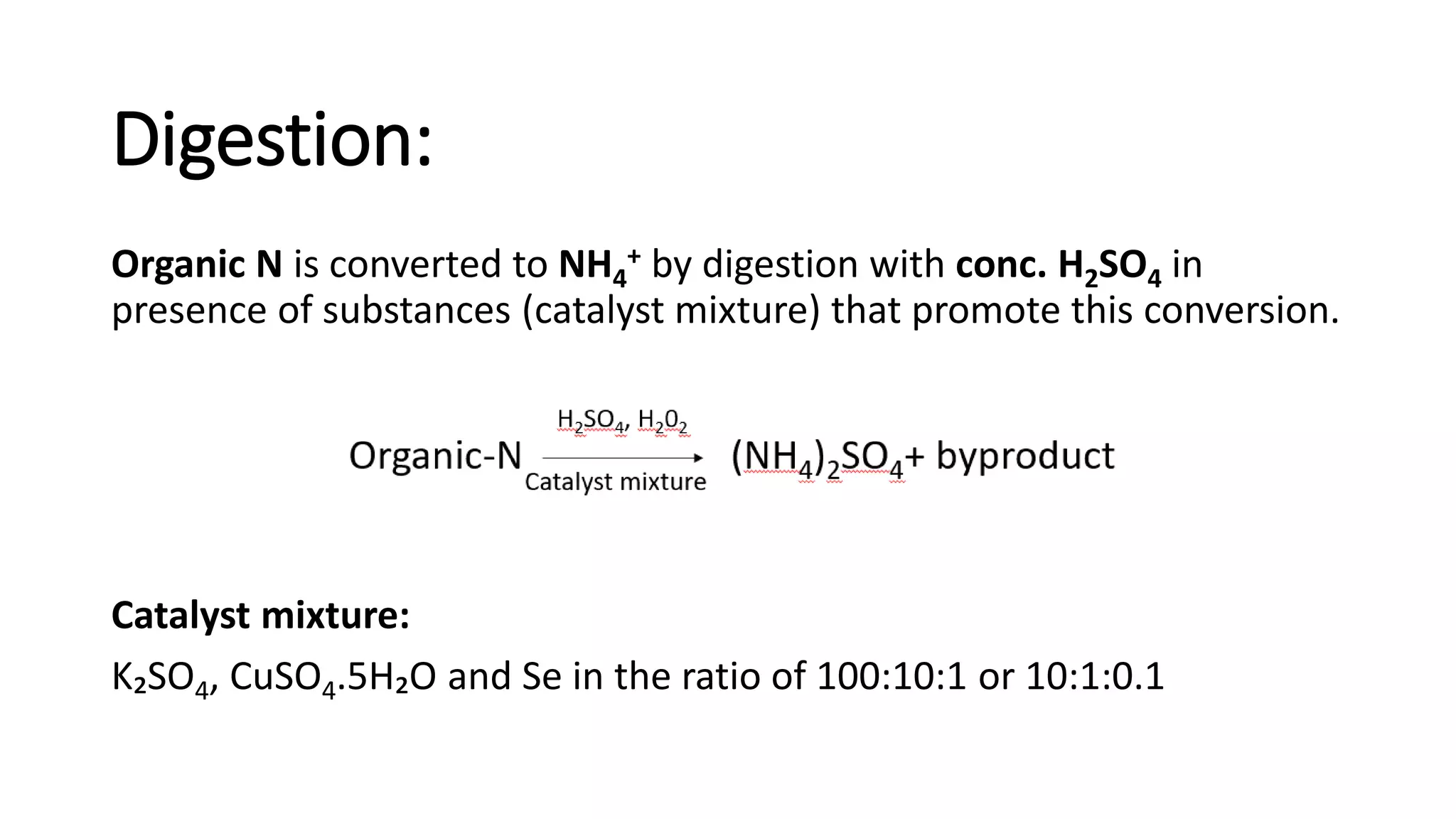 Determination of Total Nitrogen in Soil by Semi Micro Kjeldahl Method PPT