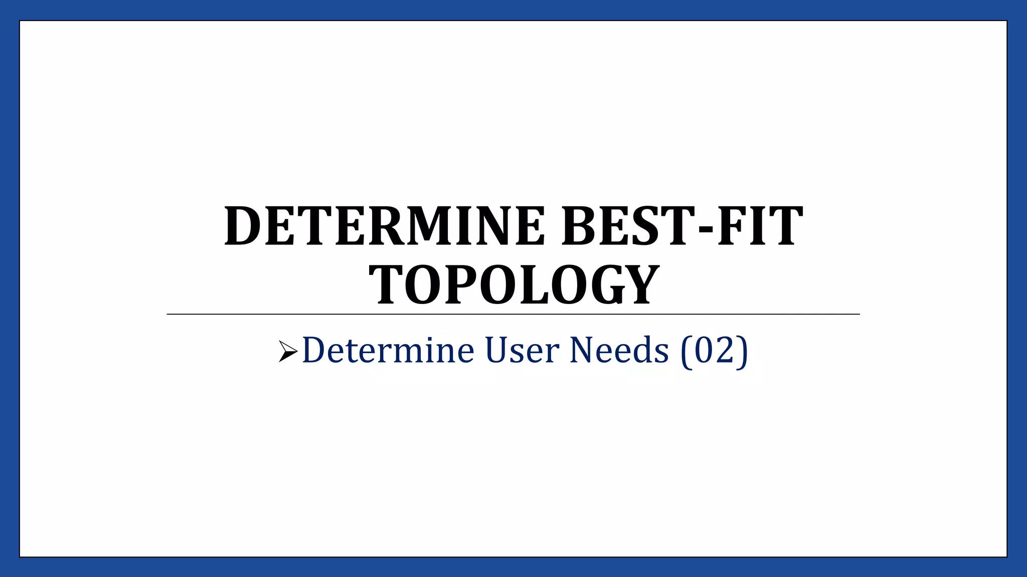 Determine bestfit topology lecture #1