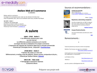 Sources et recommandations :
                              Ateliers Web et E-commerce                                     ...