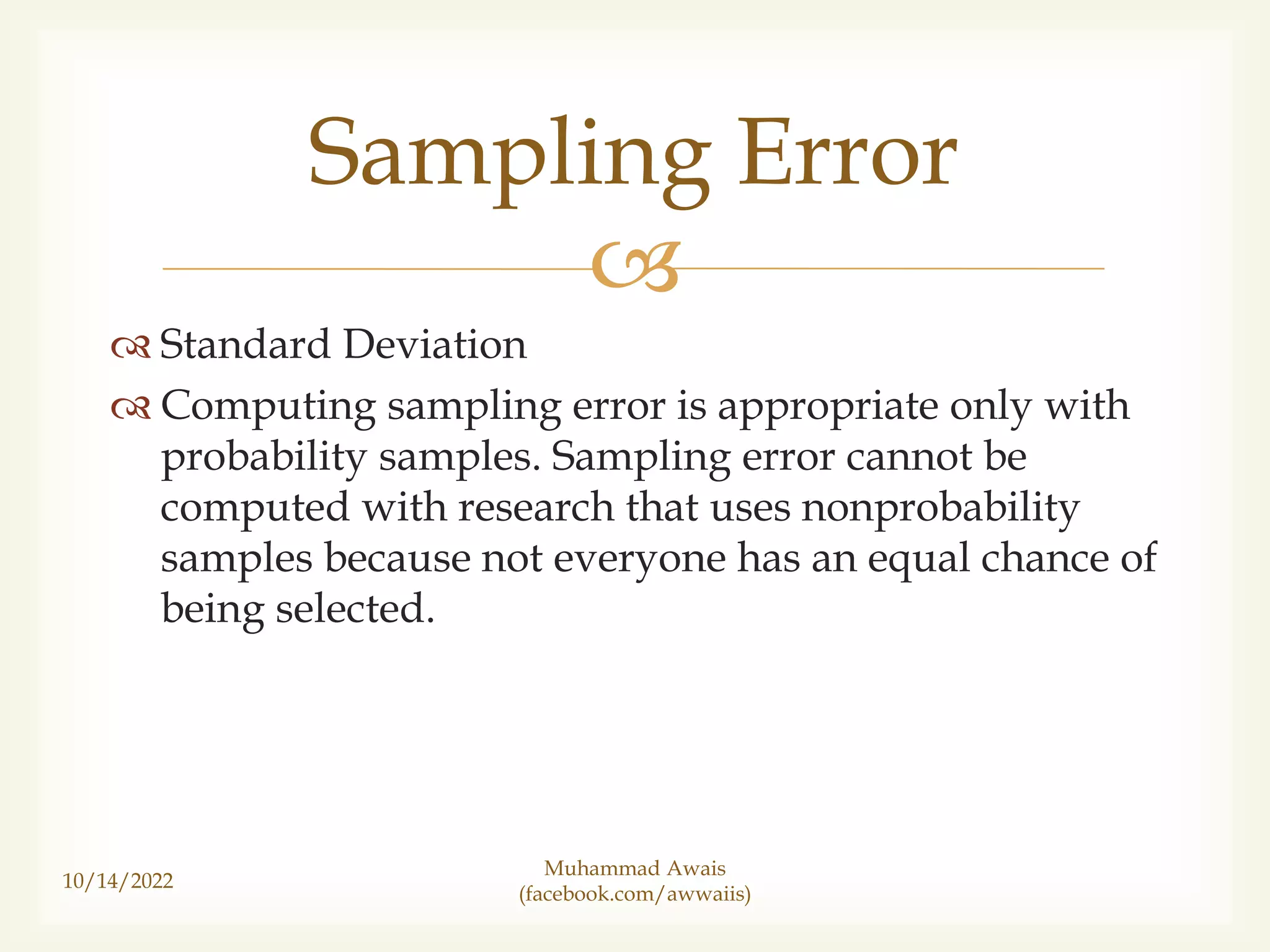Determining Sample Size, Sampling Error and Sample Weightage - Mass ...