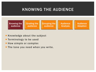 Determining the audience- Technical Writing | PPT | Free Download