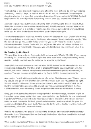 Determining the will of god | PDF