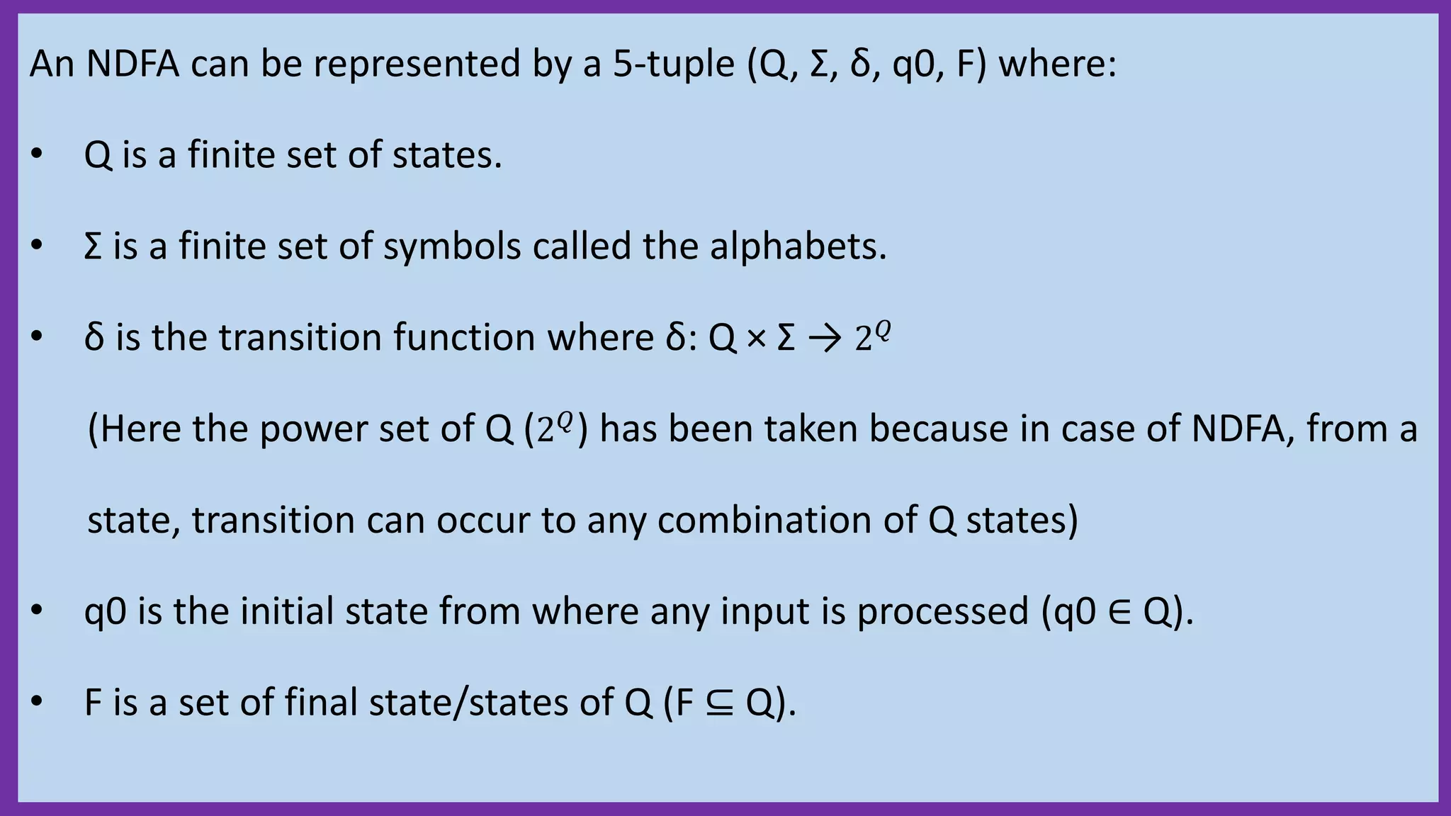 Finite Automata: Deterministic And Non-deterministic Finite Automaton ...