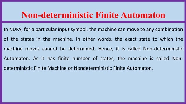 Finite Automata: Deterministic And Non-deterministic Finite Automaton ...