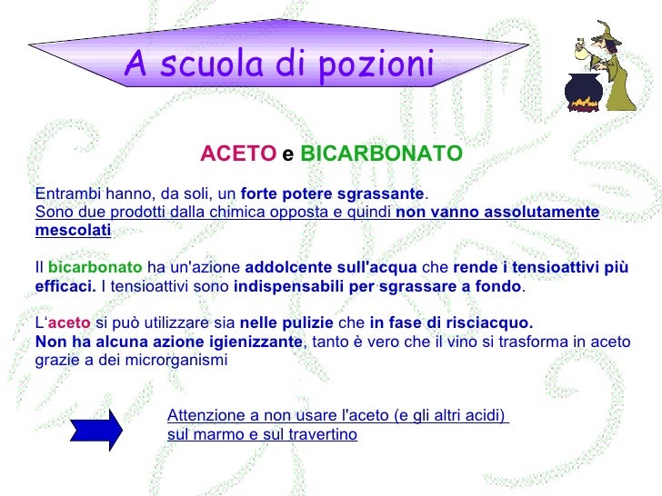 Detersivi bioallegri Aceto e bicarbonato