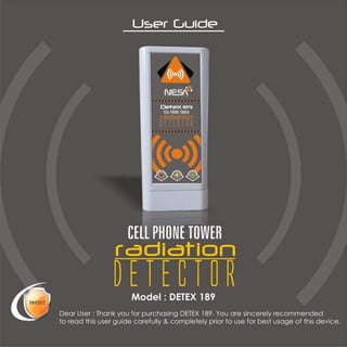 Mobile Tower Radiation Detector - Detex 189 by NESA Radiation Solutions - User Guide 