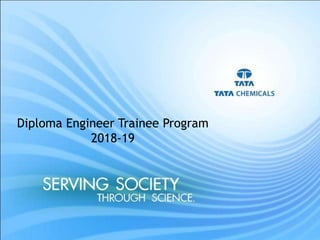 Serving Society Through Science
Diploma Engineer Trainee Program
2018-19
 