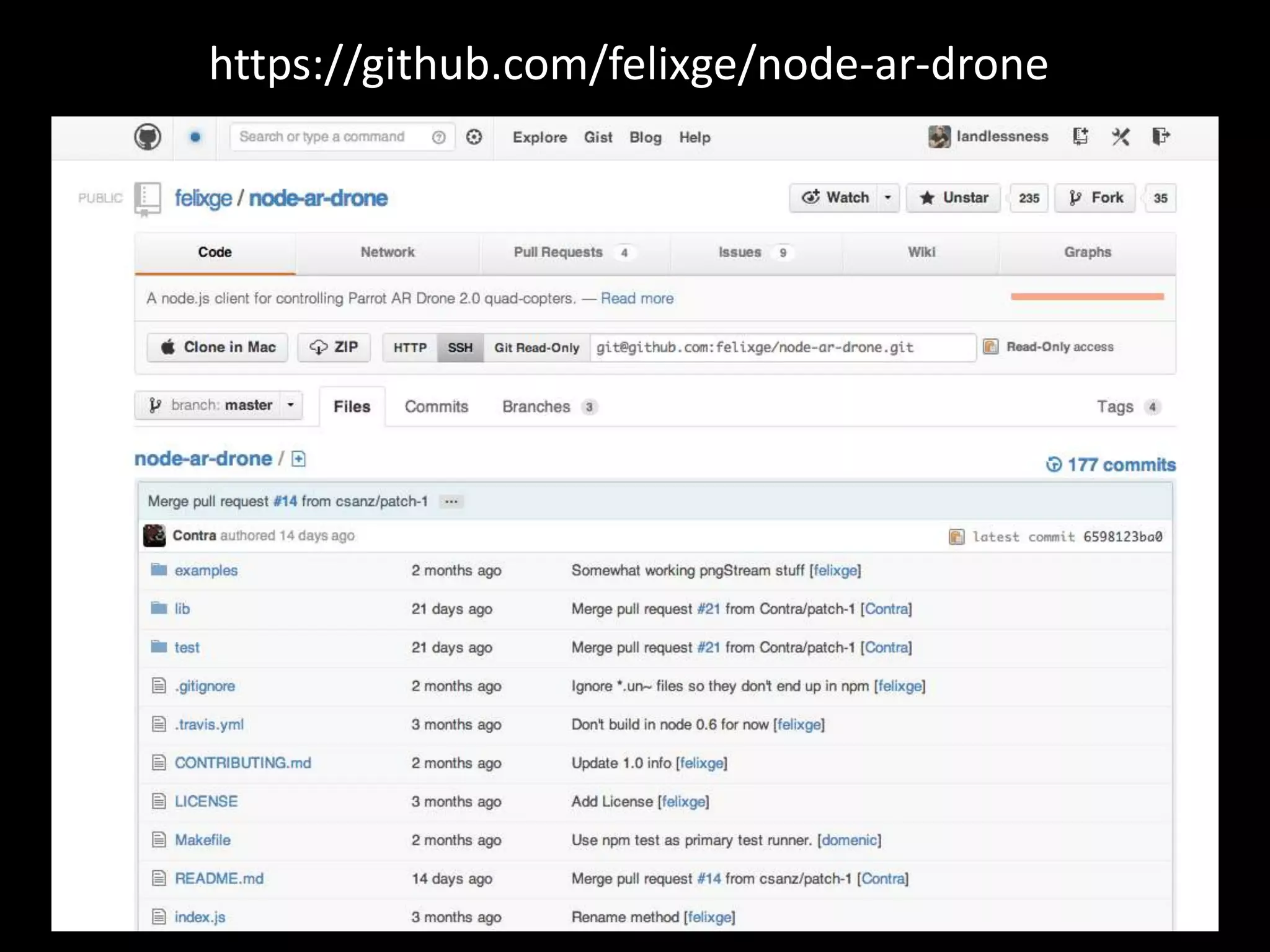 https://github.com/felixge/node-ar-drone
 