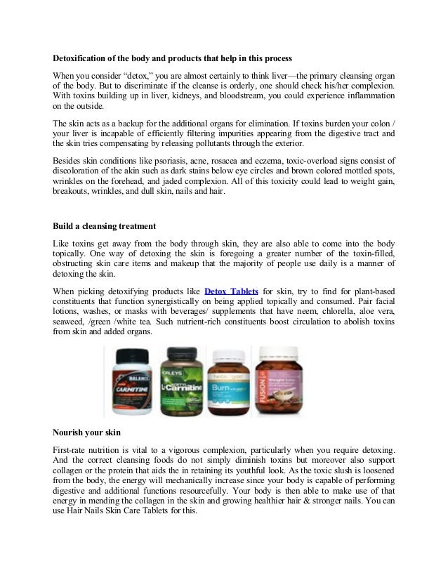 Detoxification of the body and products that help in this process