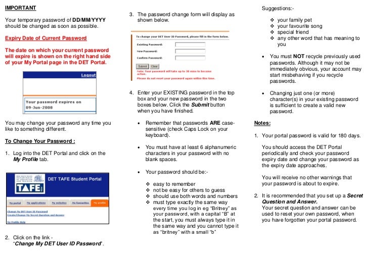 Det Portal Login student guide Det Portal Login Student Guide