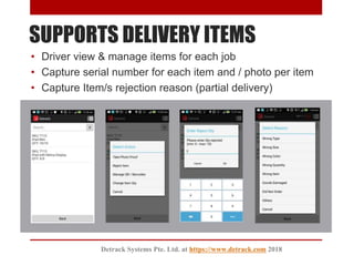 Vehicle Tracking & Proof Of Delivery (POD) Solution By Detrack | PPTX